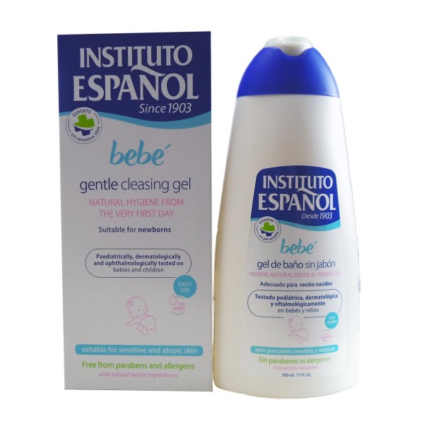 Instituto español bebe gel sin jabon recien navido piel sensible sin alergenos 500ml