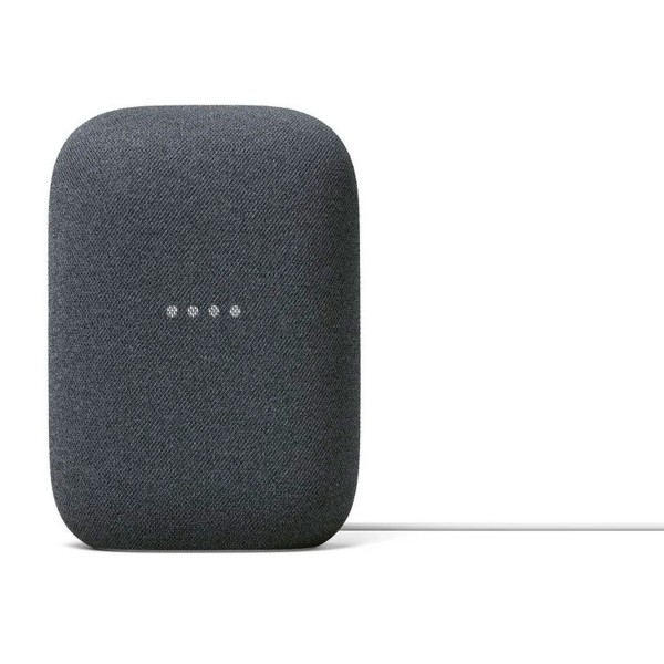 Google nest audio tela gris carbón altavoz inteligente con asistente google assistant